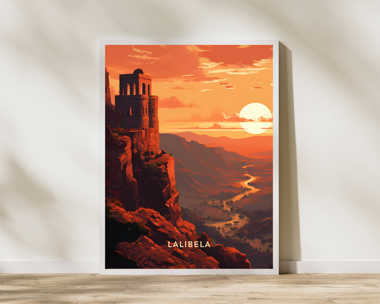 Lalibela Ethiopia Travel Poster Print - Pitchers Design