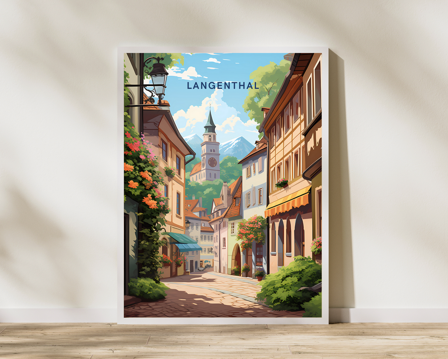 Langenthal Switzerland Travel Poster Print - Pitchers Design