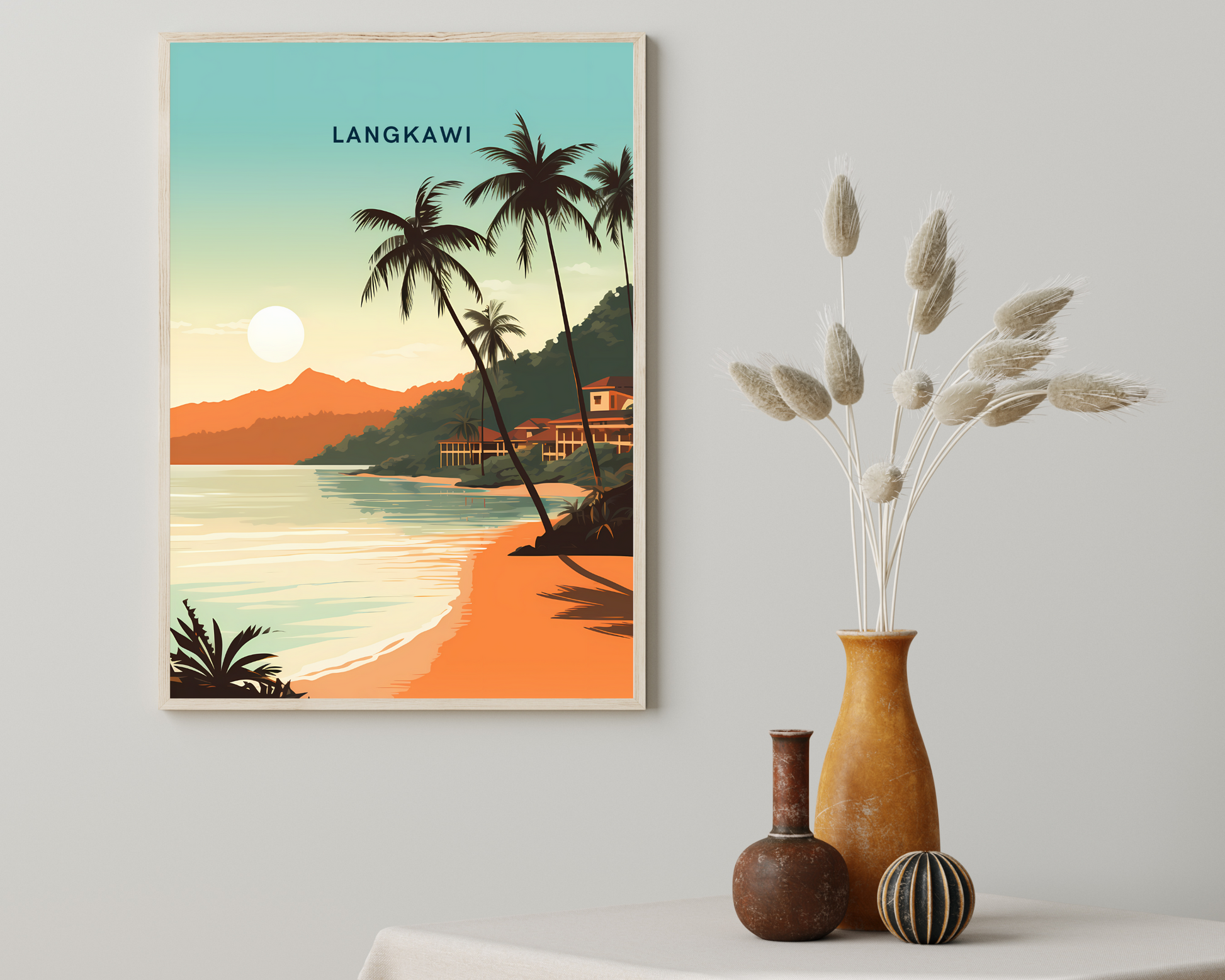 Langkawi Malaysia Travel Poster Print - Pitchers Design