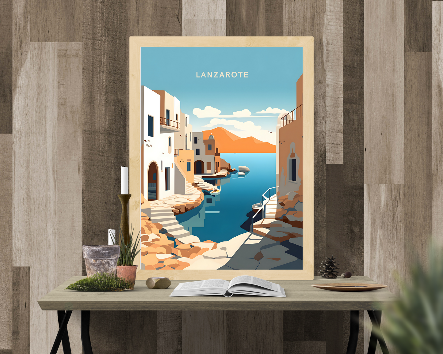 Lanzarote Spain Travel Poster Print - Pitchers Design