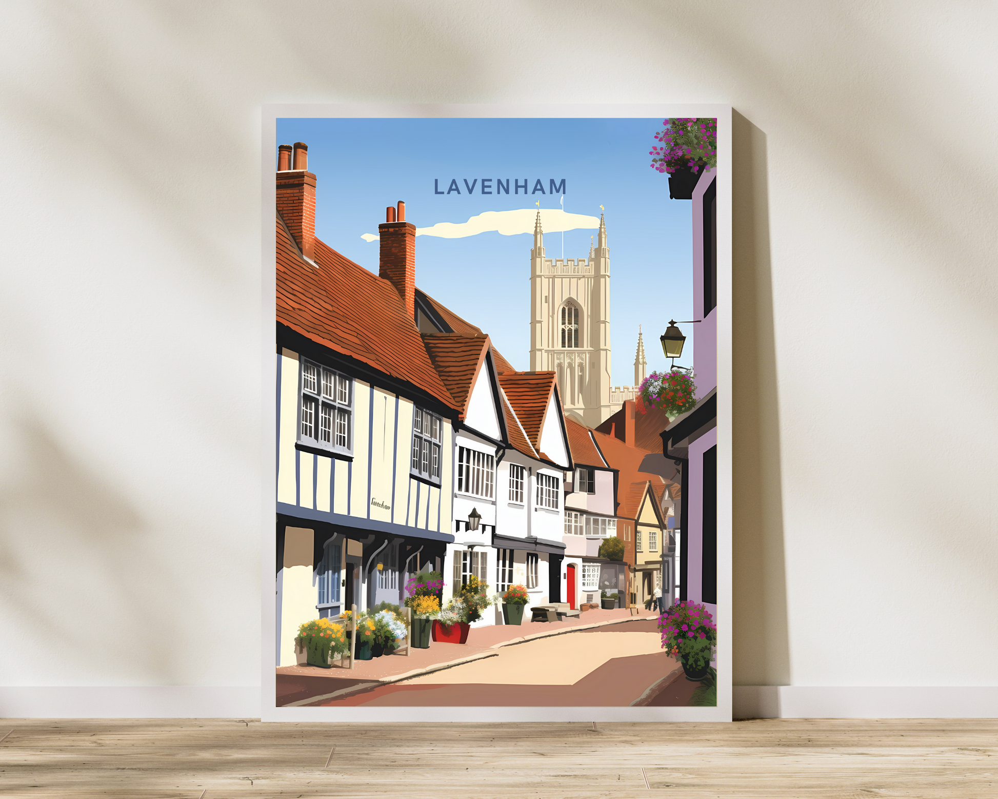 Lavenham England Travel Poster Print - Pitchers Design