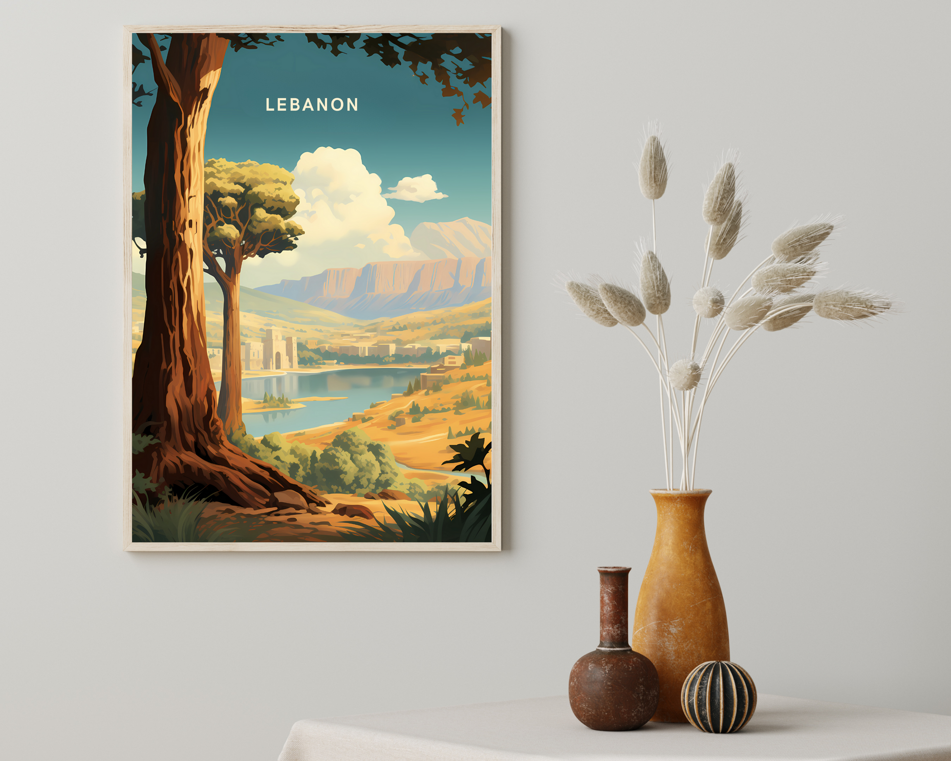 Lebanon Travel Poster Print - Pitchers Design