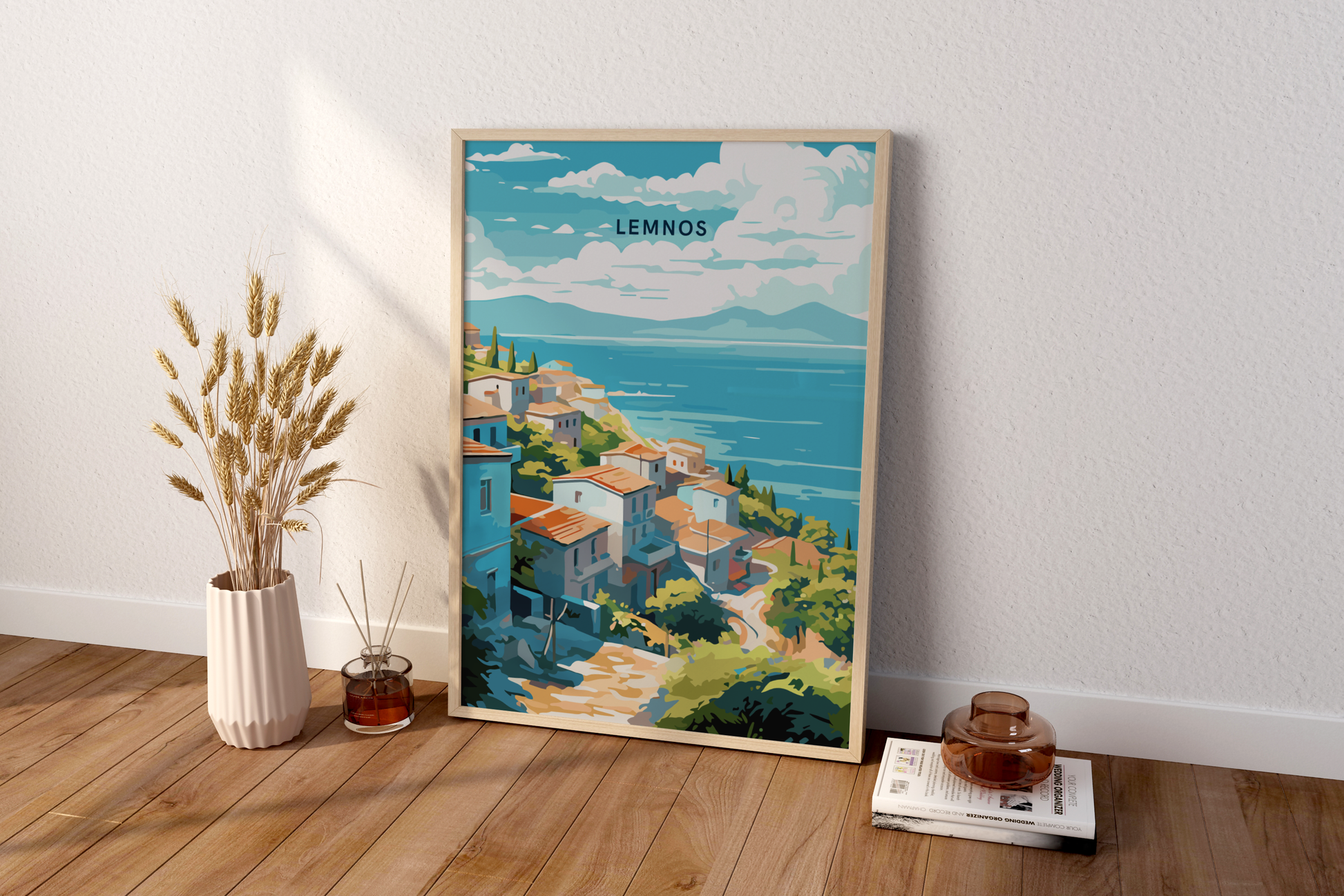 Lemnos Greece Travel Print Poster - Pitchers Design