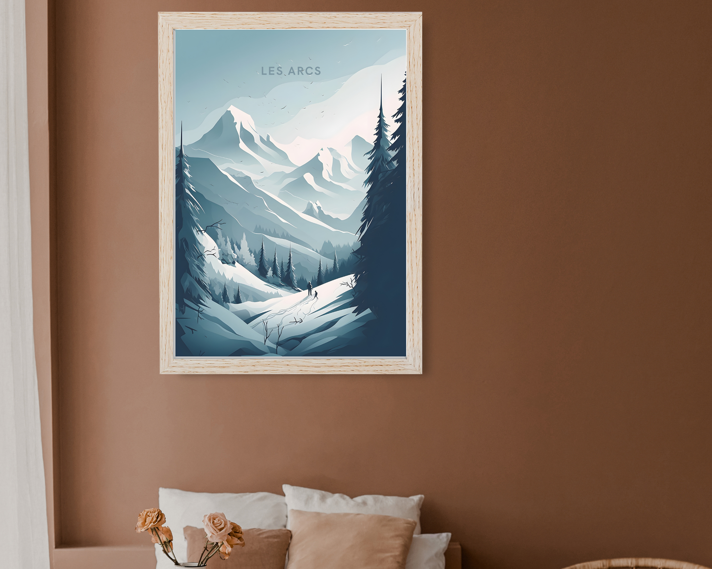 Les Arcs Alpes France Ski Travel Poster Print - Pitchers Design