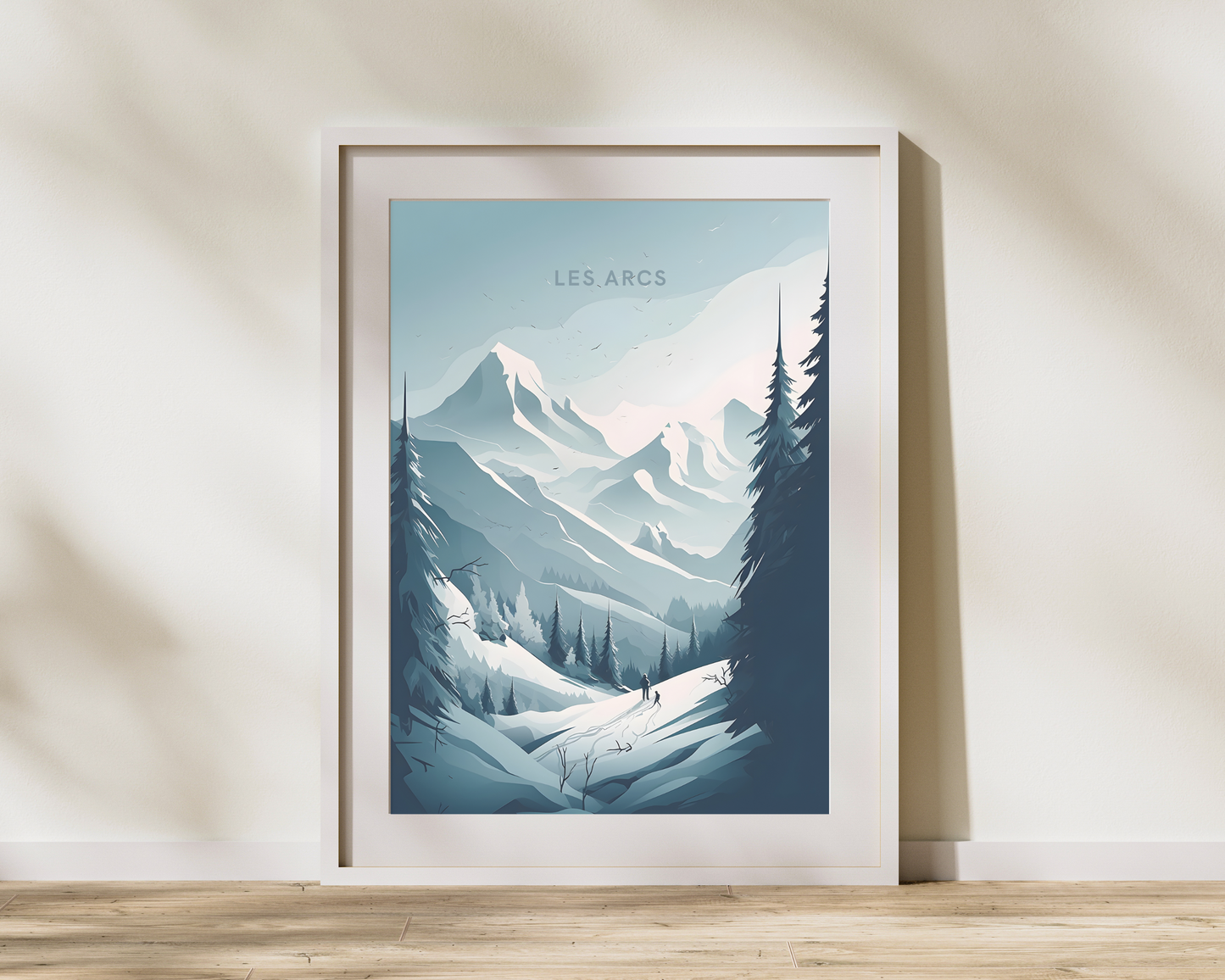 Les Arcs Alpes France Ski Travel Poster Print - Pitchers Design