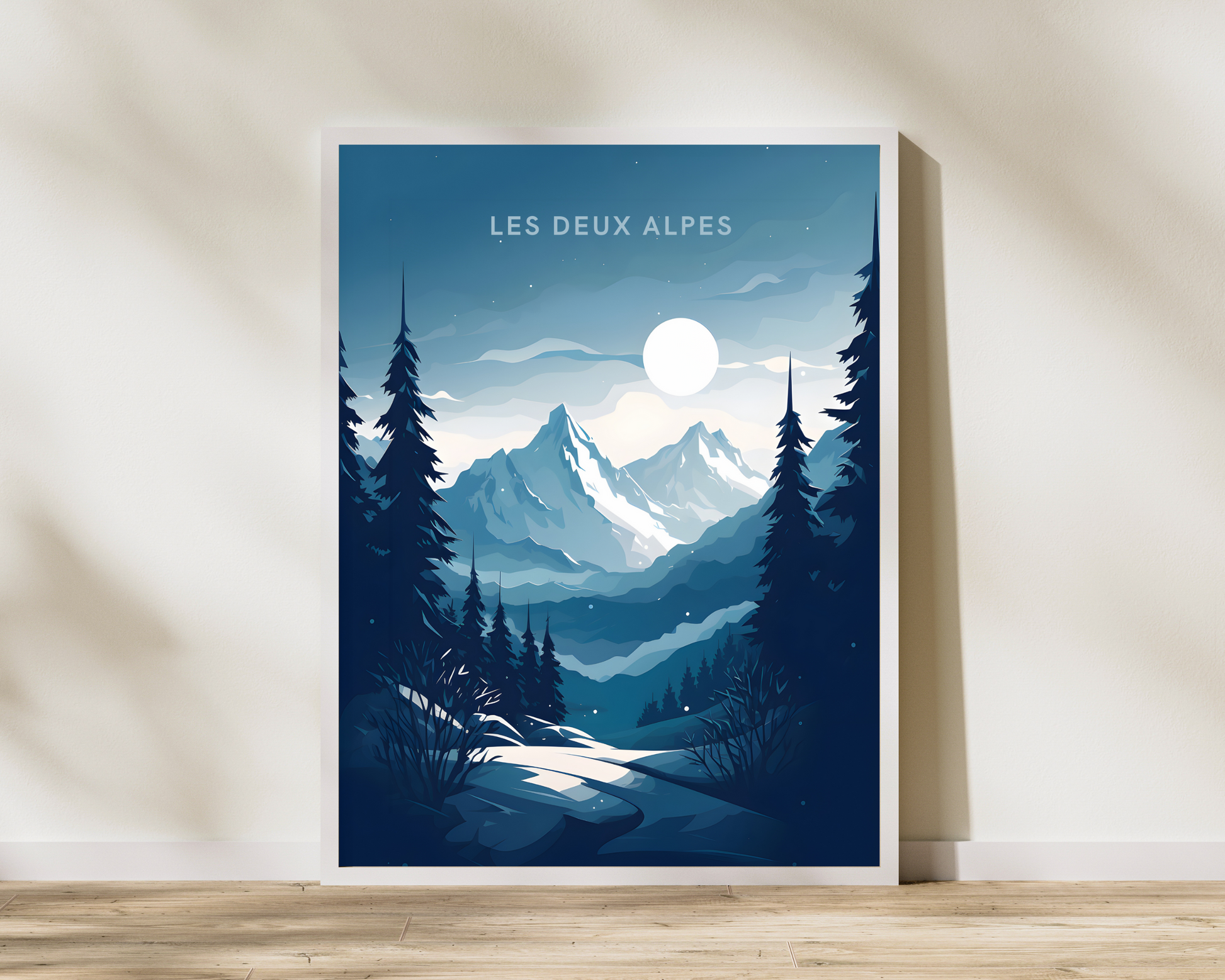 Les Deux Alpes France Travel Poster Print - Pitchers Design