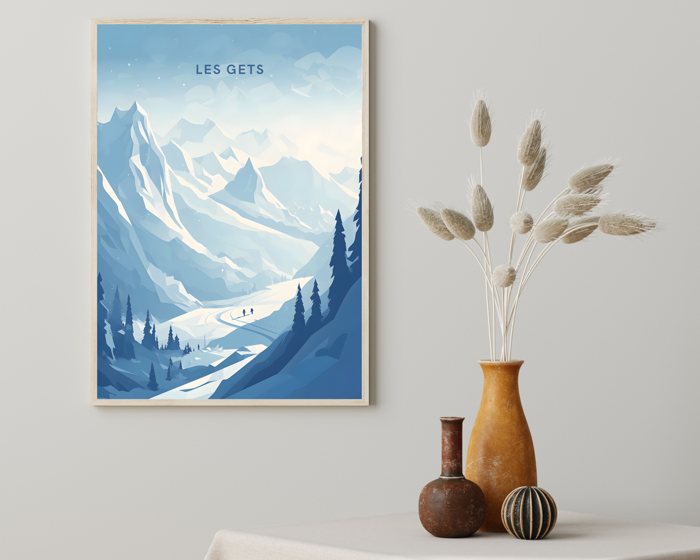 Les Gets Alpes France Travel Poster Print - Pitchers Design