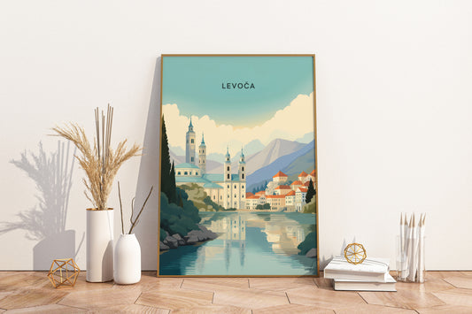 Levoča Slovakia Travel Print Poster - Pitchers Design