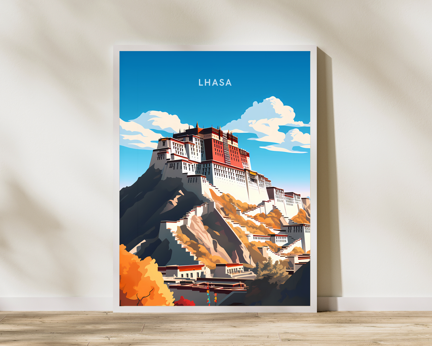 Lhasa Tibet Potala Palace Travel Poster Print - Pitchers Design