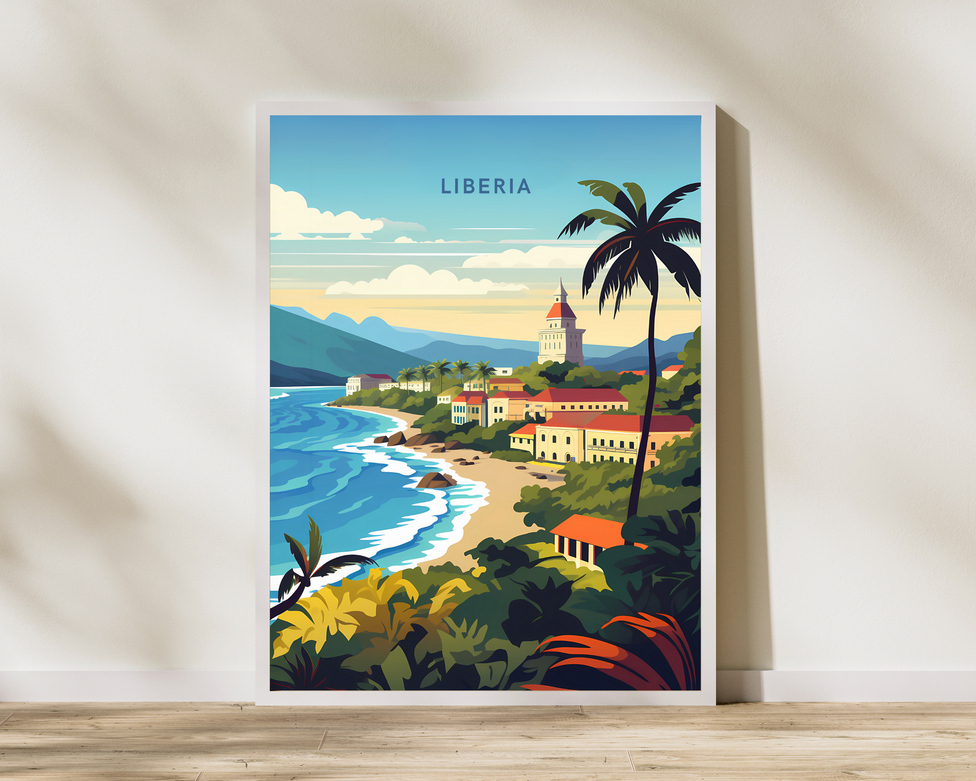 Liberia Travel Poster Print - Pitchers Design