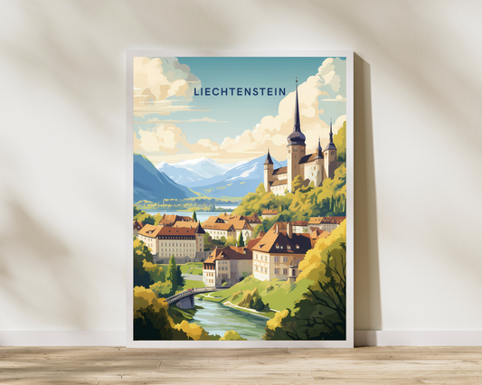 Liechtenstein Travel Poster Print - Pitchers Design