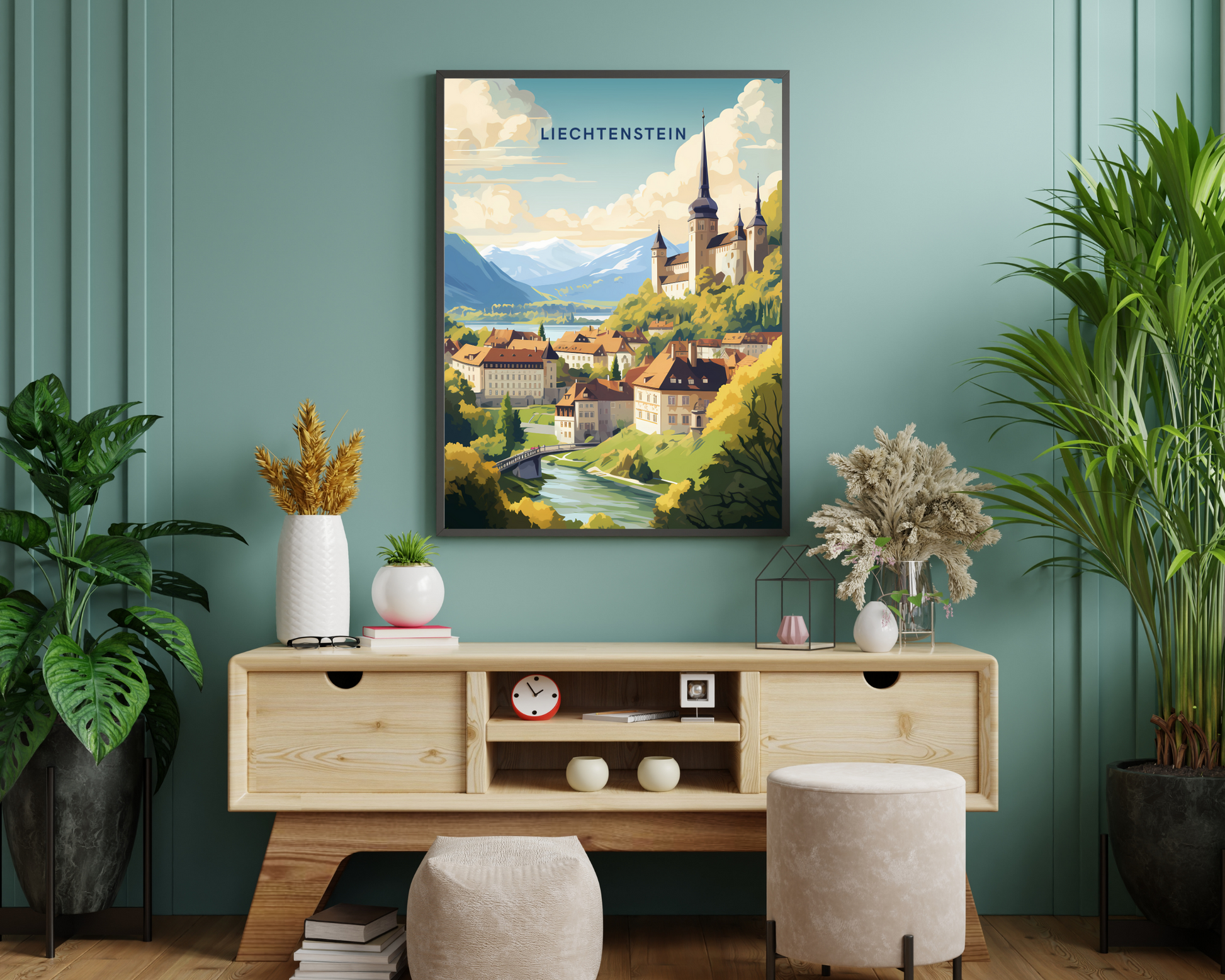 Liechtenstein Travel Poster Print - Pitchers Design