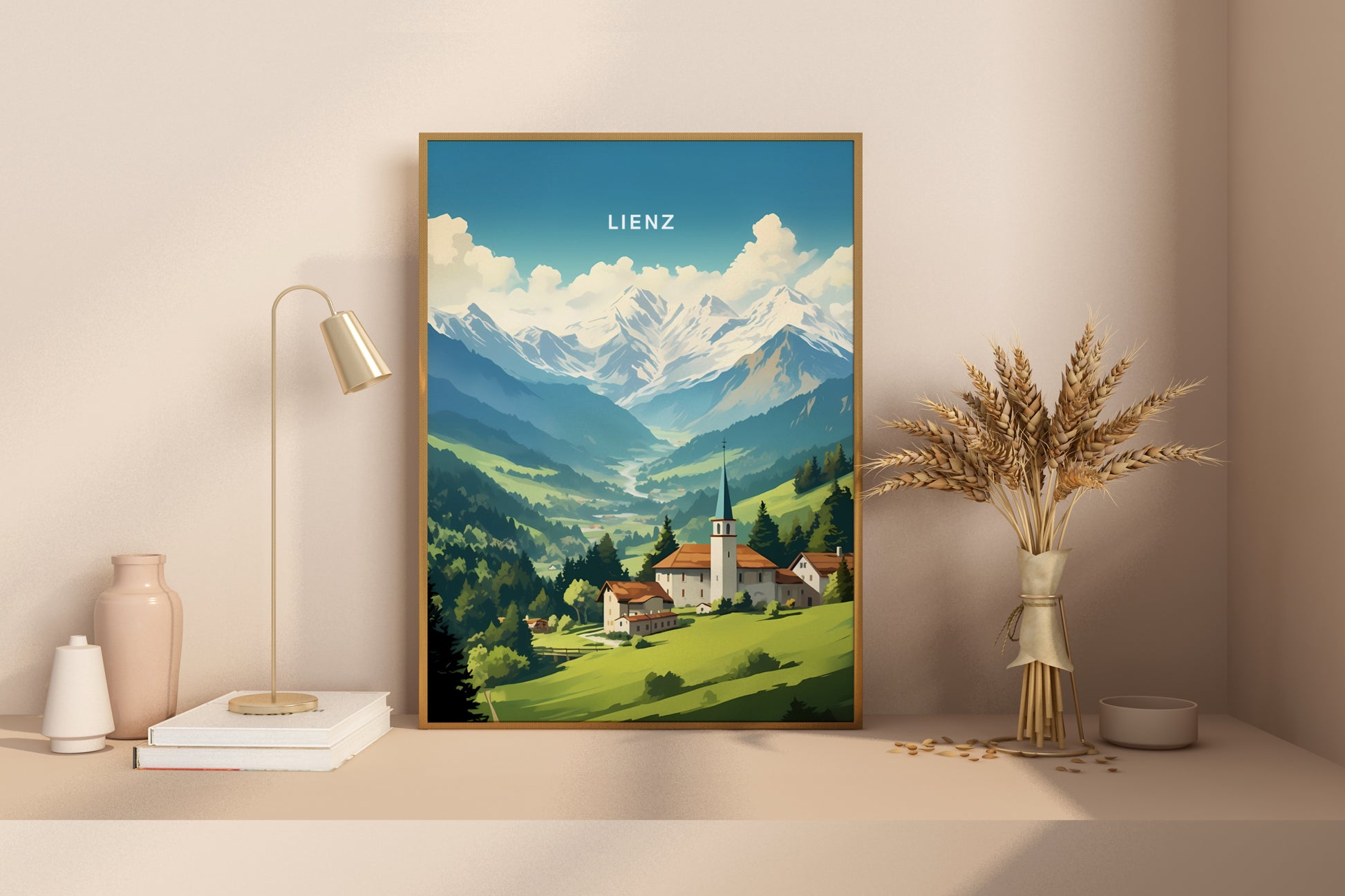 Lienz Austria Travel Print Poster - Pitchers Design