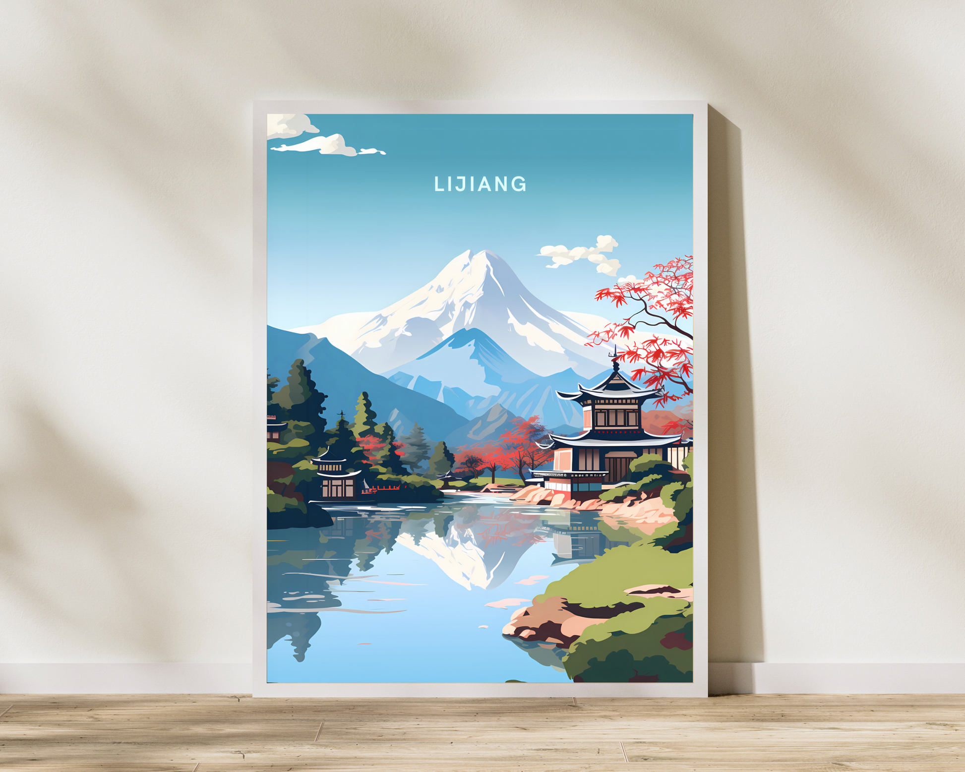 Lijiang China Travel Poster Print - Pitchers Design