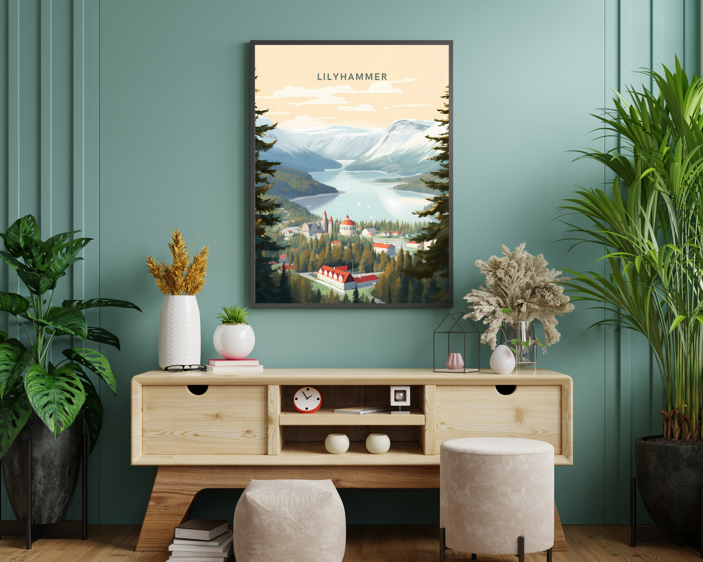 Lilyhammer Norway Travel Poster Print - Pitchers Design