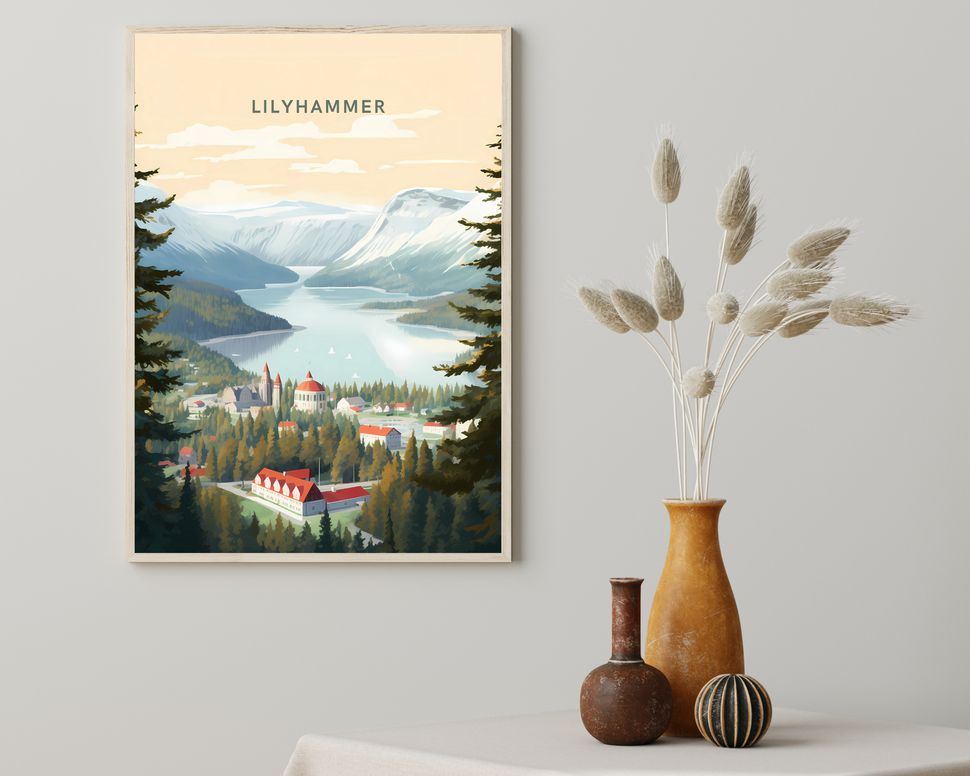 Lilyhammer Norway Travel Poster Print - Pitchers Design