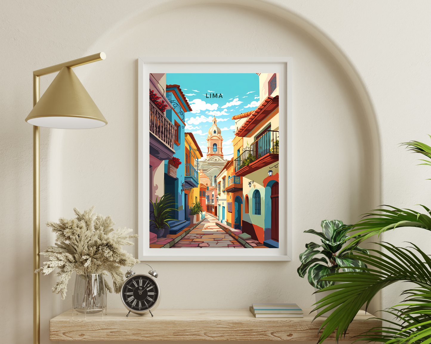 Lima Peru Travel Poster Print - Pitchers Design