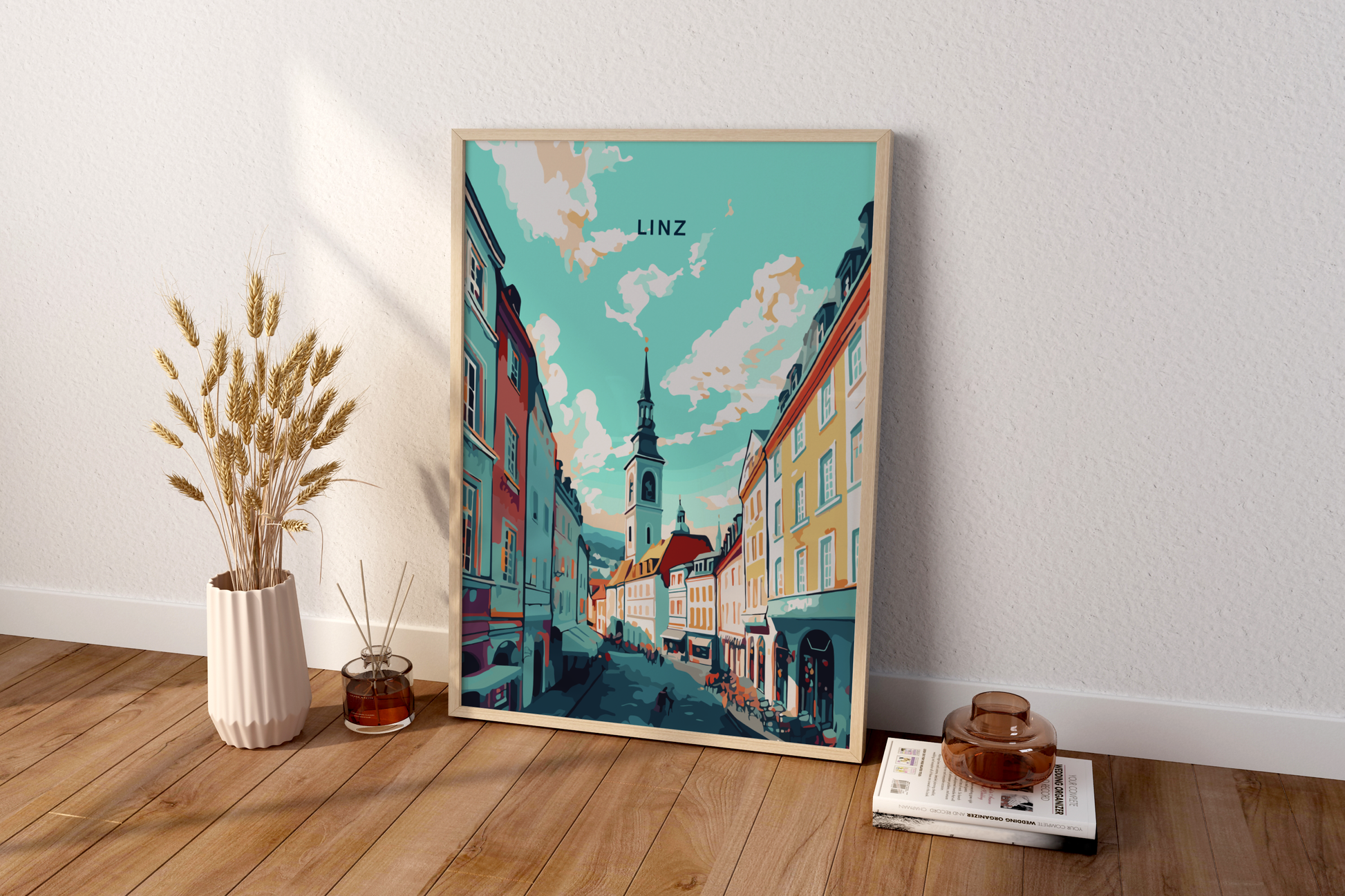 Linz Austria Travel Print Poster - Pitchers Design