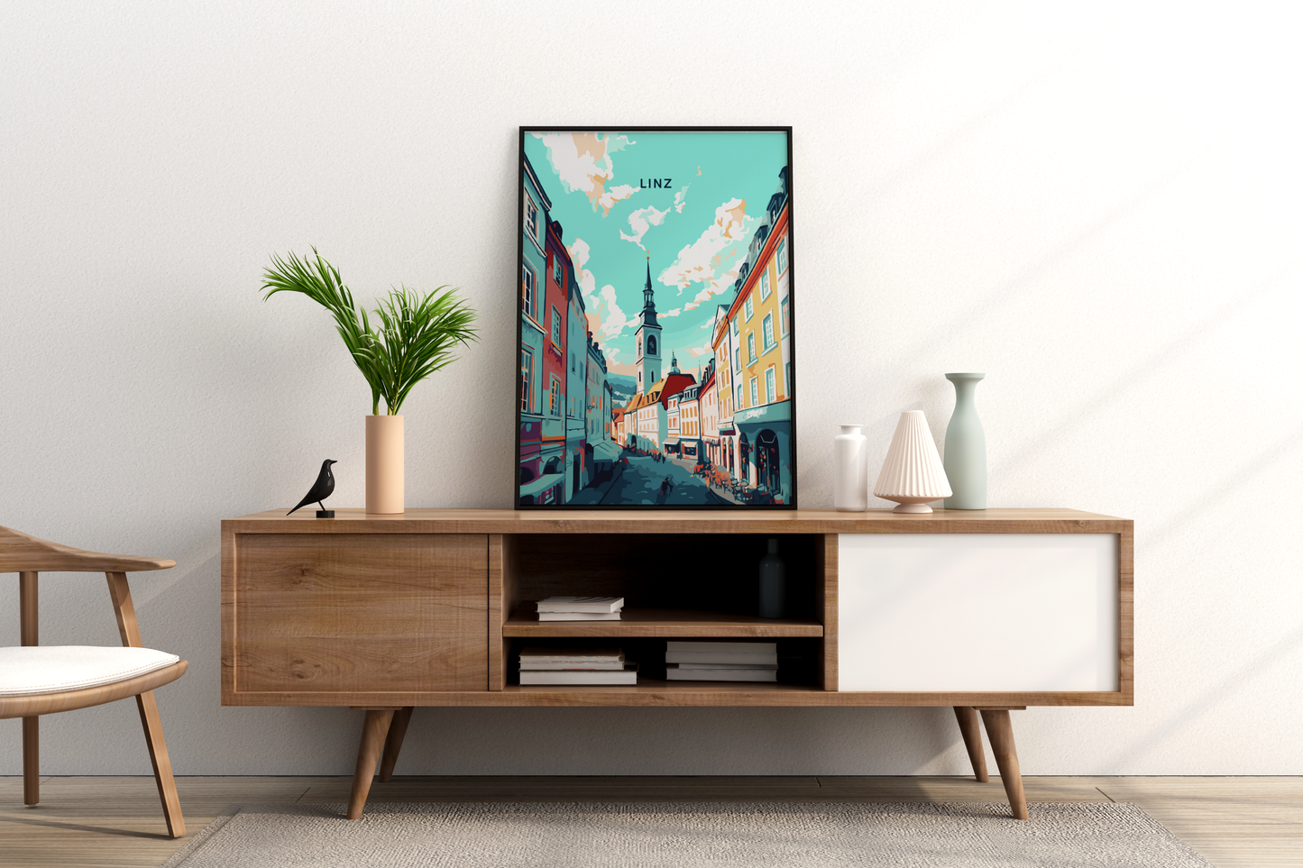 Linz Austria Travel Print Poster - Pitchers Design