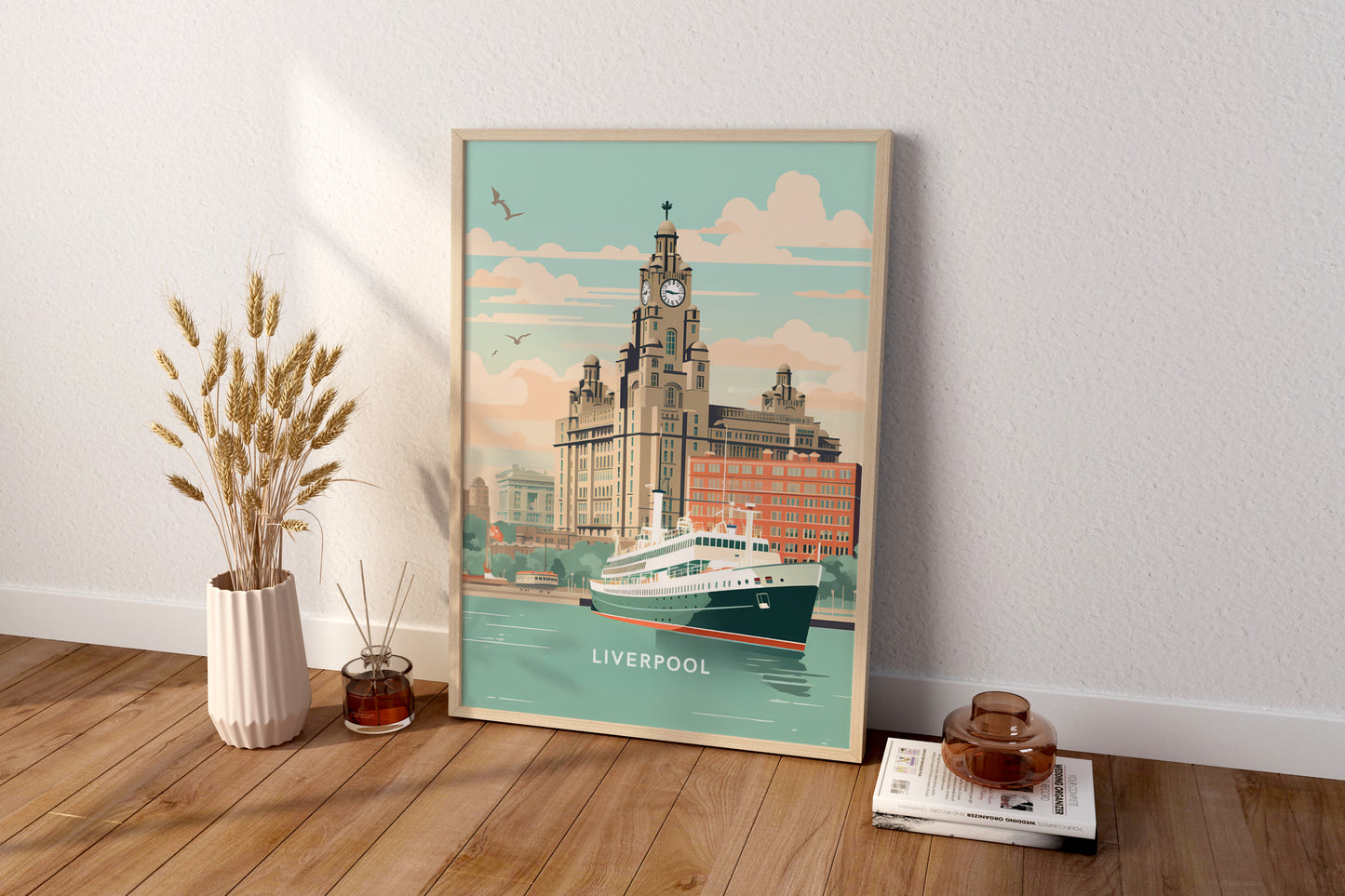 Liverpool England Travel Print Poster - Pitchers Design