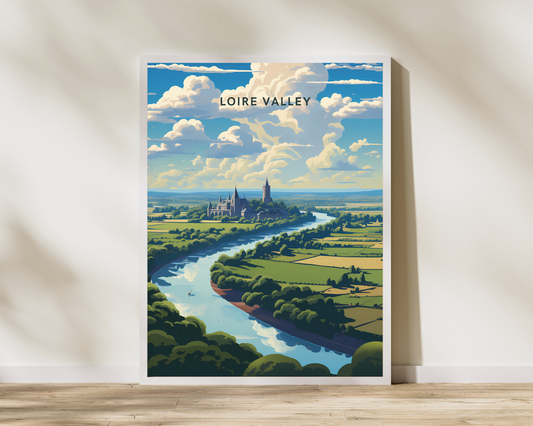 Loire Valley France Travel Poster Print - Pitchers Design