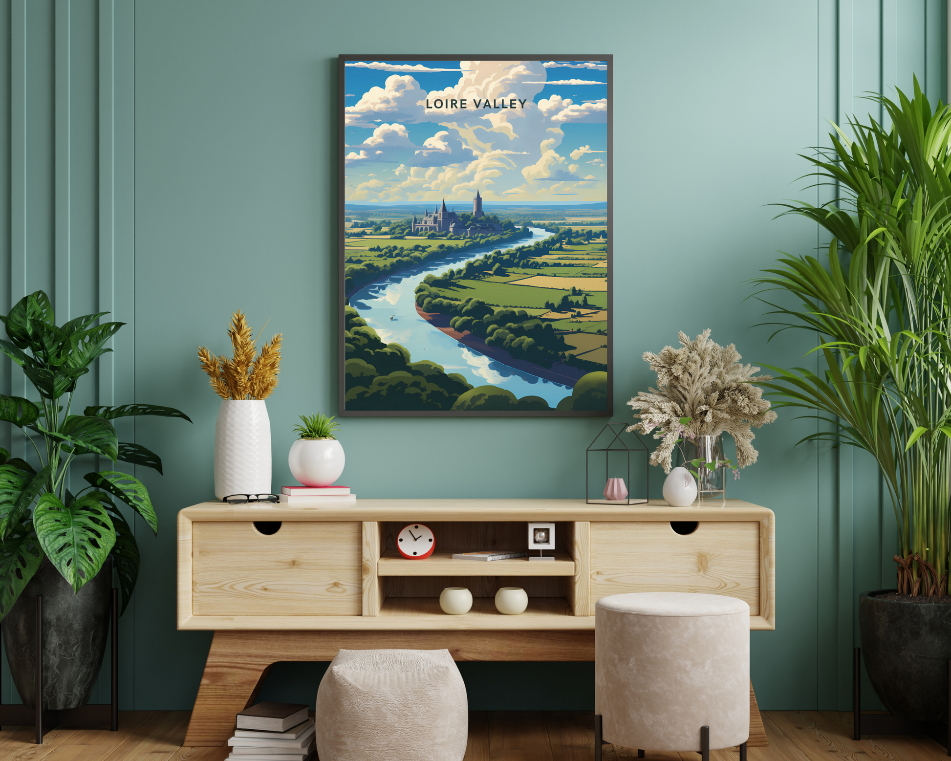 Loire Valley France Travel Poster Print - Pitchers Design