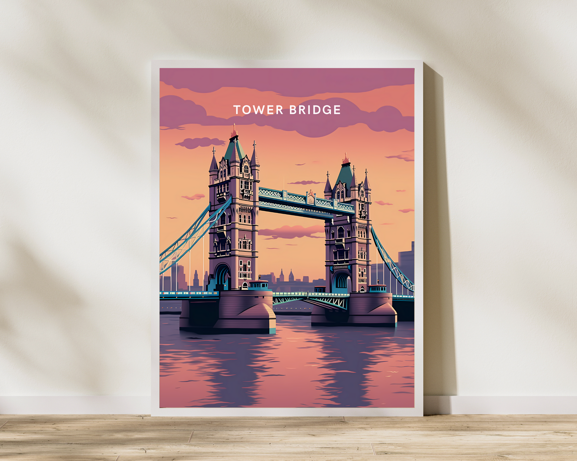 London Tower Bridge Travel Poster Print - Pitchers Design