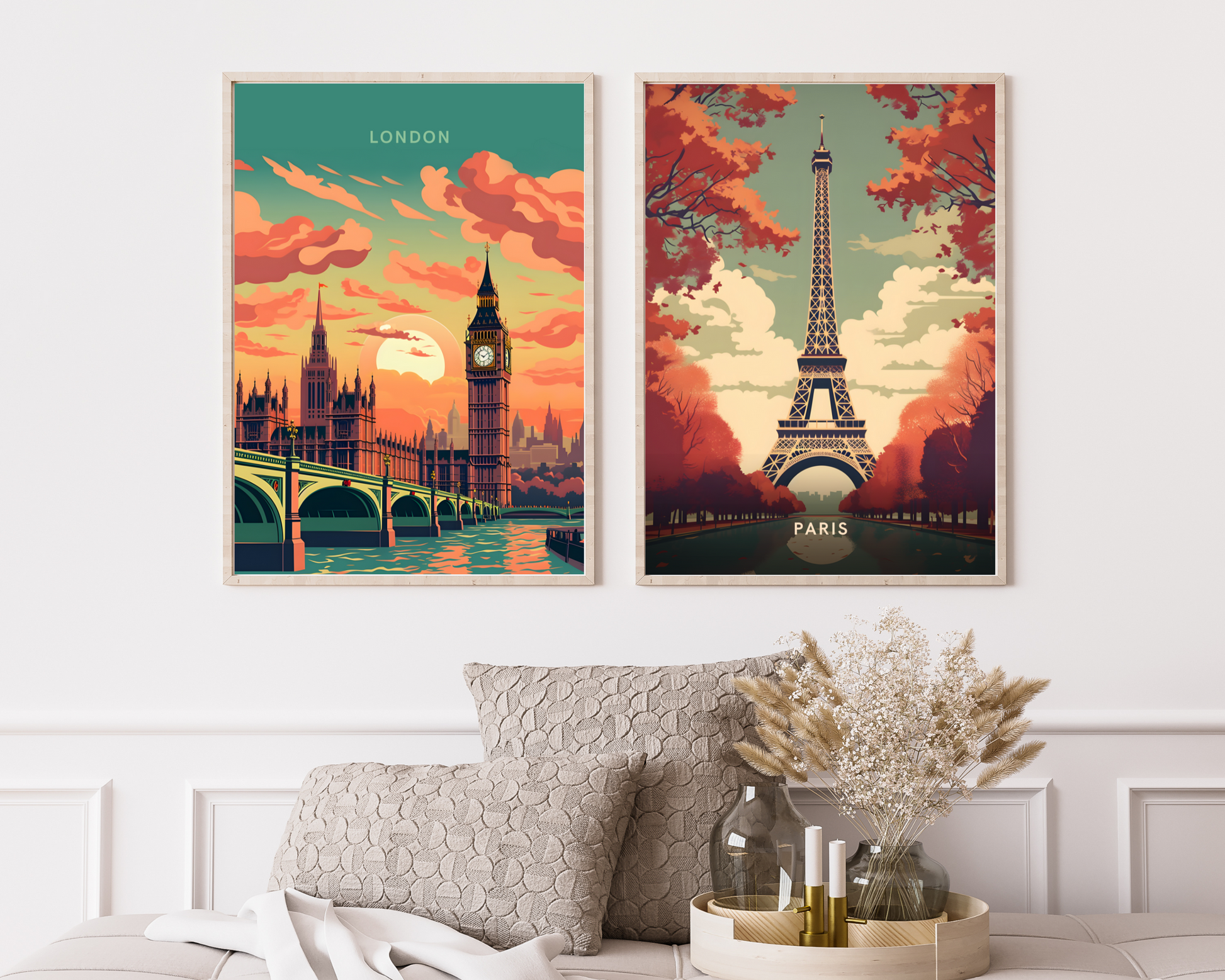 London England, UK Big Ben Travel Poster Print - Pitchers Design