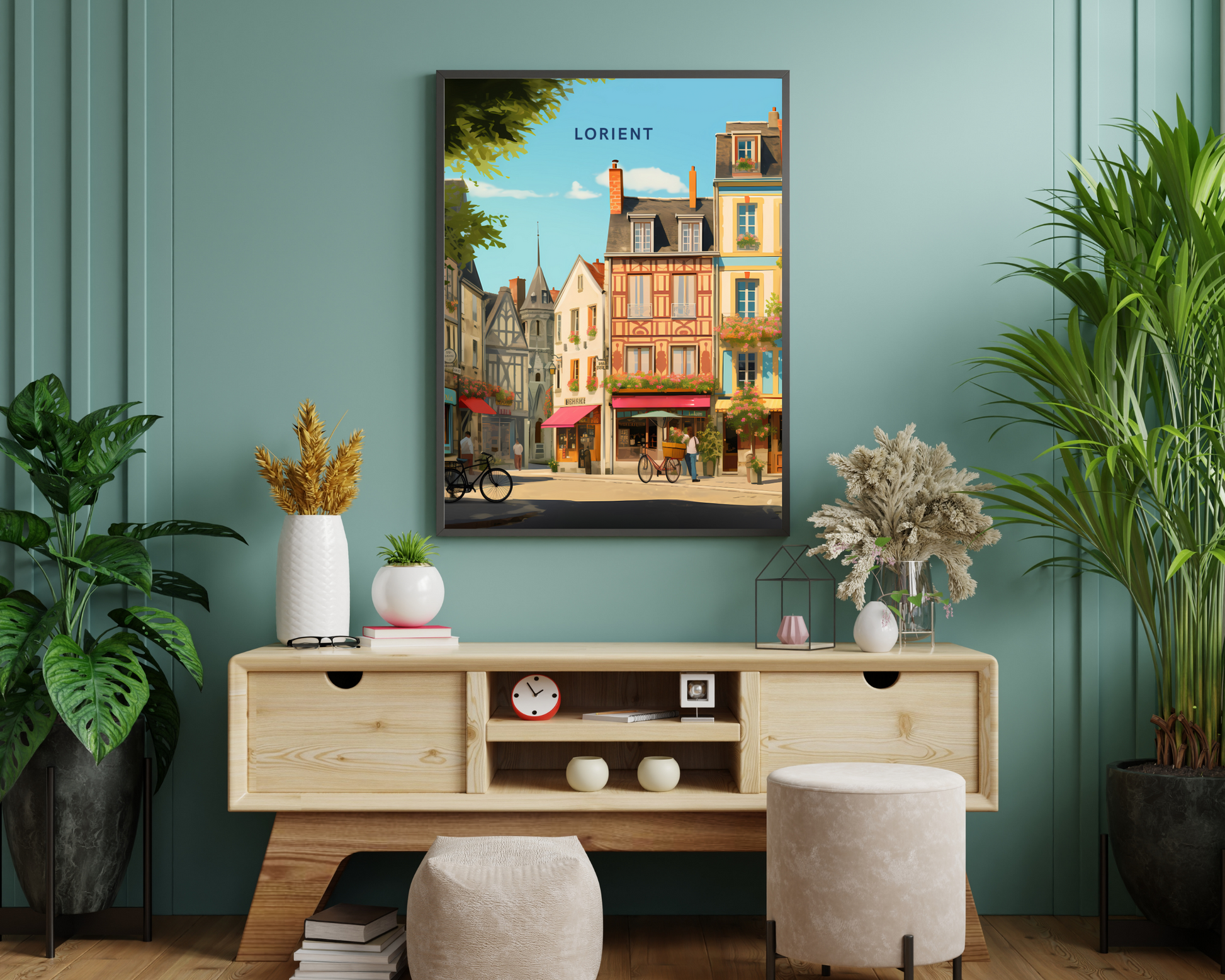 Lorient France Travel Poster Print - Pitchers Design