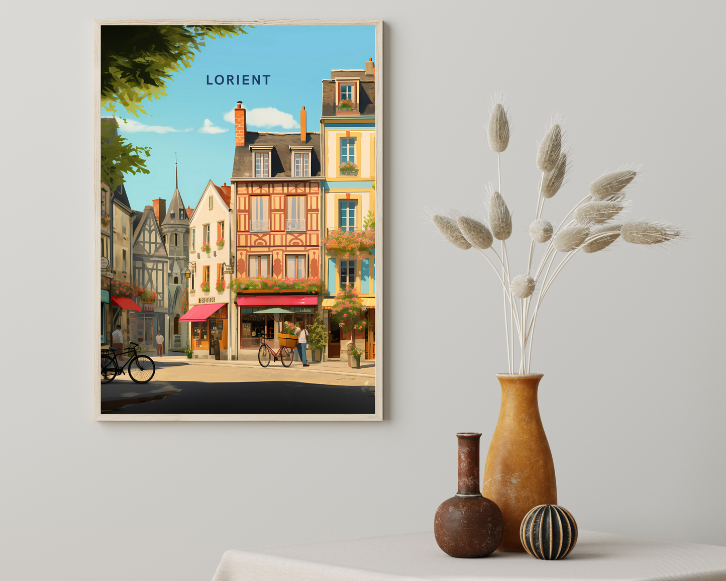 Lorient France Travel Poster Print - Pitchers Design