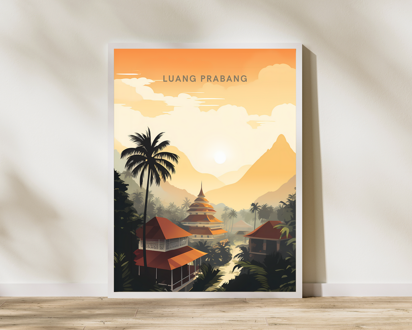 Luang Prabang Laos Travel Poster Print - Pitchers Design