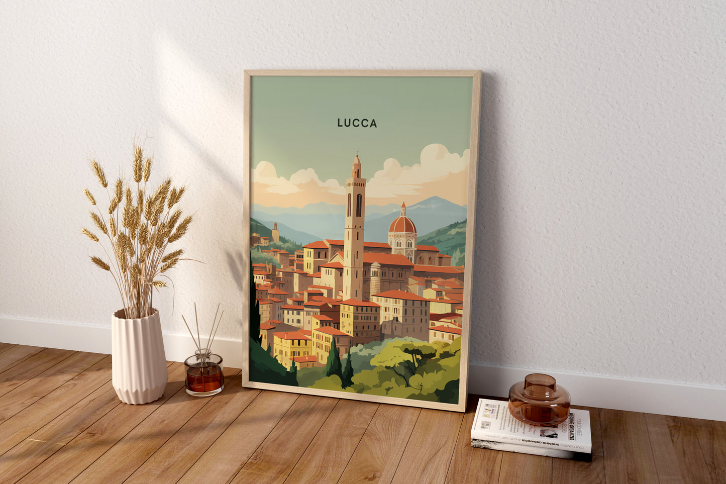 Lucca Italy Travel Print Poster - Pitchers Design