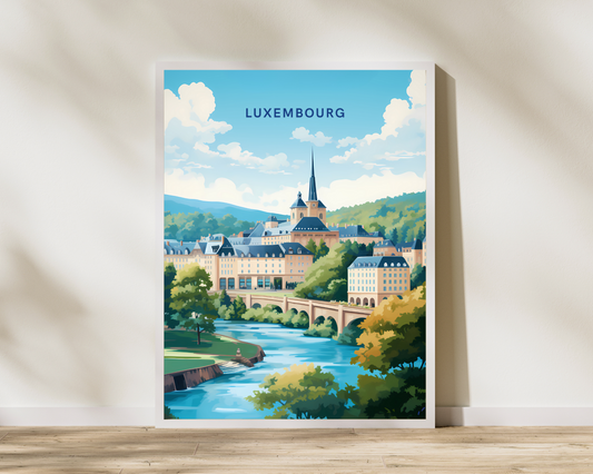 Luxembourg Travel Poster Print - Pitchers Design