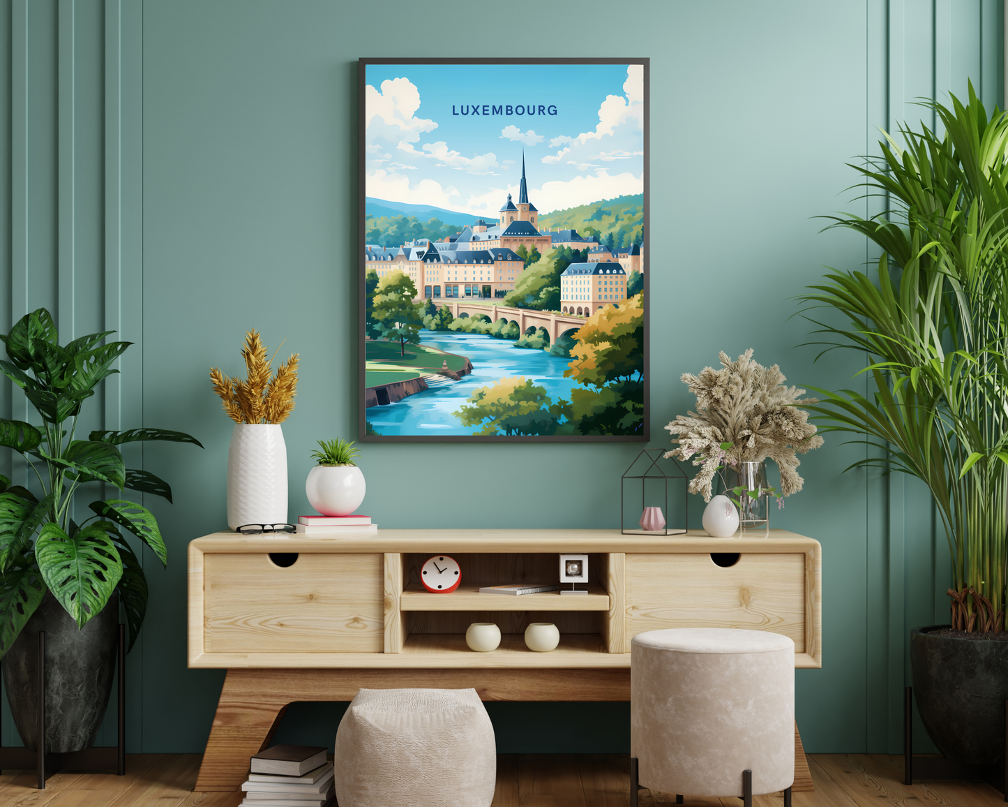 Luxembourg Travel Poster Print - Pitchers Design