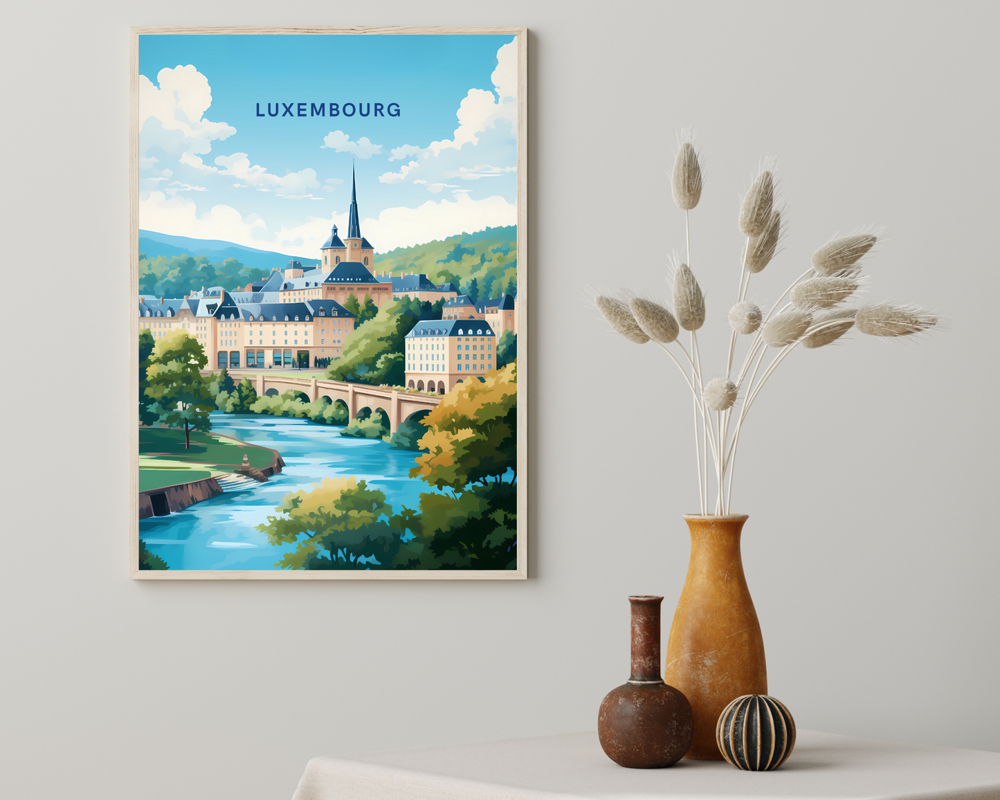 Luxembourg Travel Poster Print - Pitchers Design