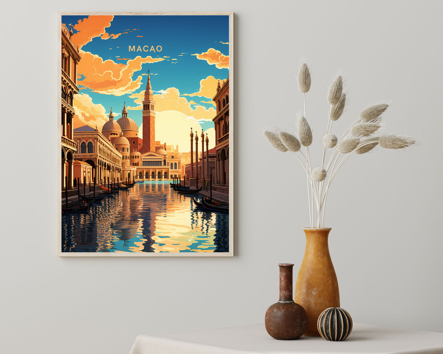 Macao Travel Poster Print - Pitchers Design