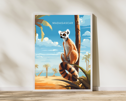 Madagascar Africa Travel Poster Print - Pitchers Design