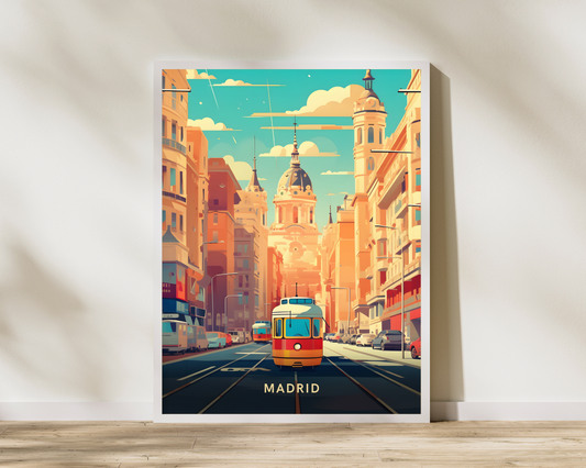 Madrid Spain Travel Poster Print - Pitchers Design