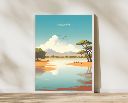 Malawi Africa Travel Poster Print - Pitchers Design