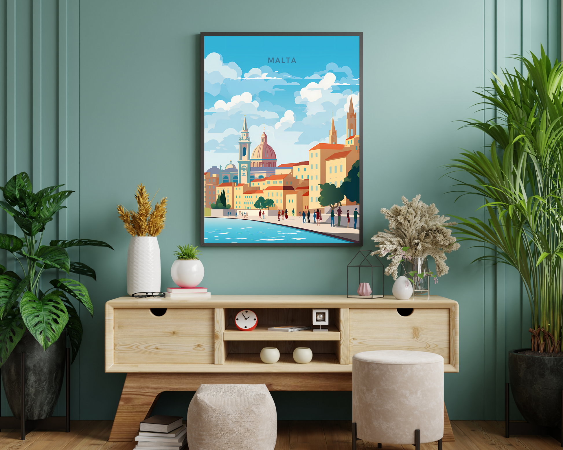 Malta Travel Poster Print - Pitchers Design