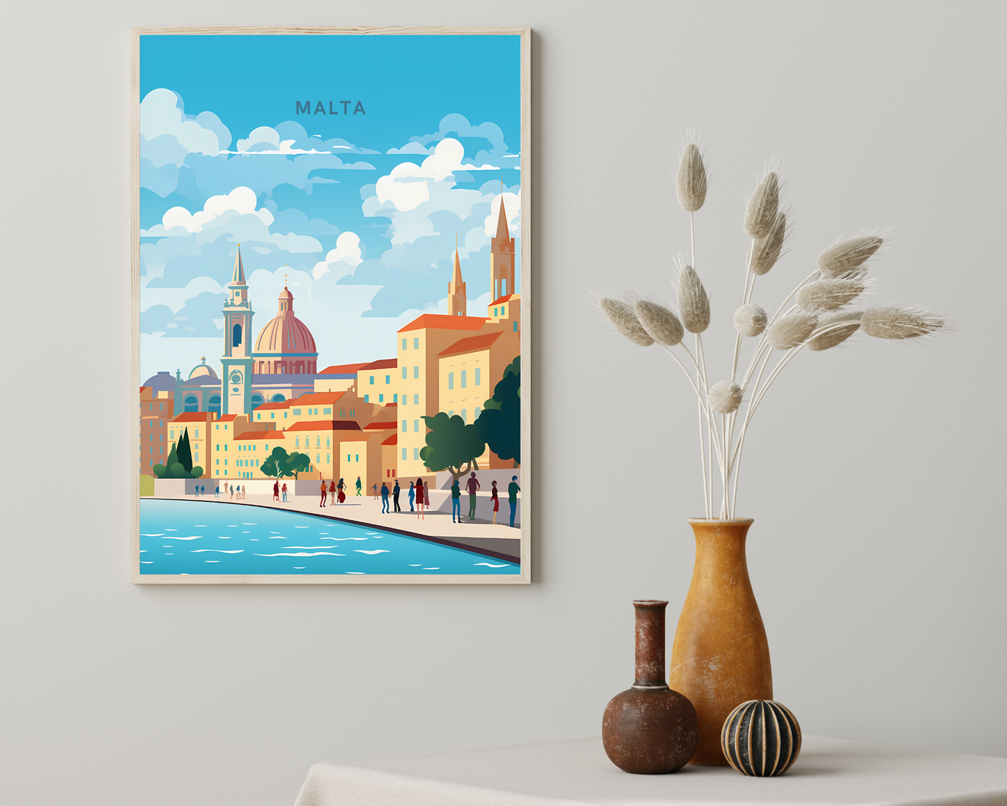 Malta Travel Poster Print - Pitchers Design