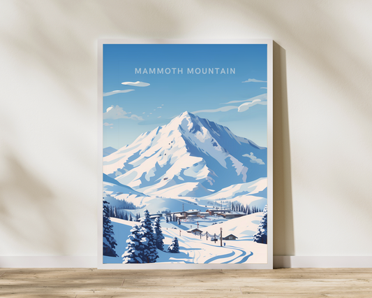 Mammoth Mountain California Travel Poster Print - Pitchers Design