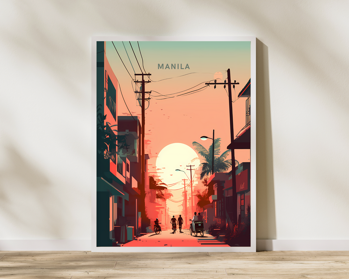 Manila Philippines Travel Poster Print - Pitchers Design