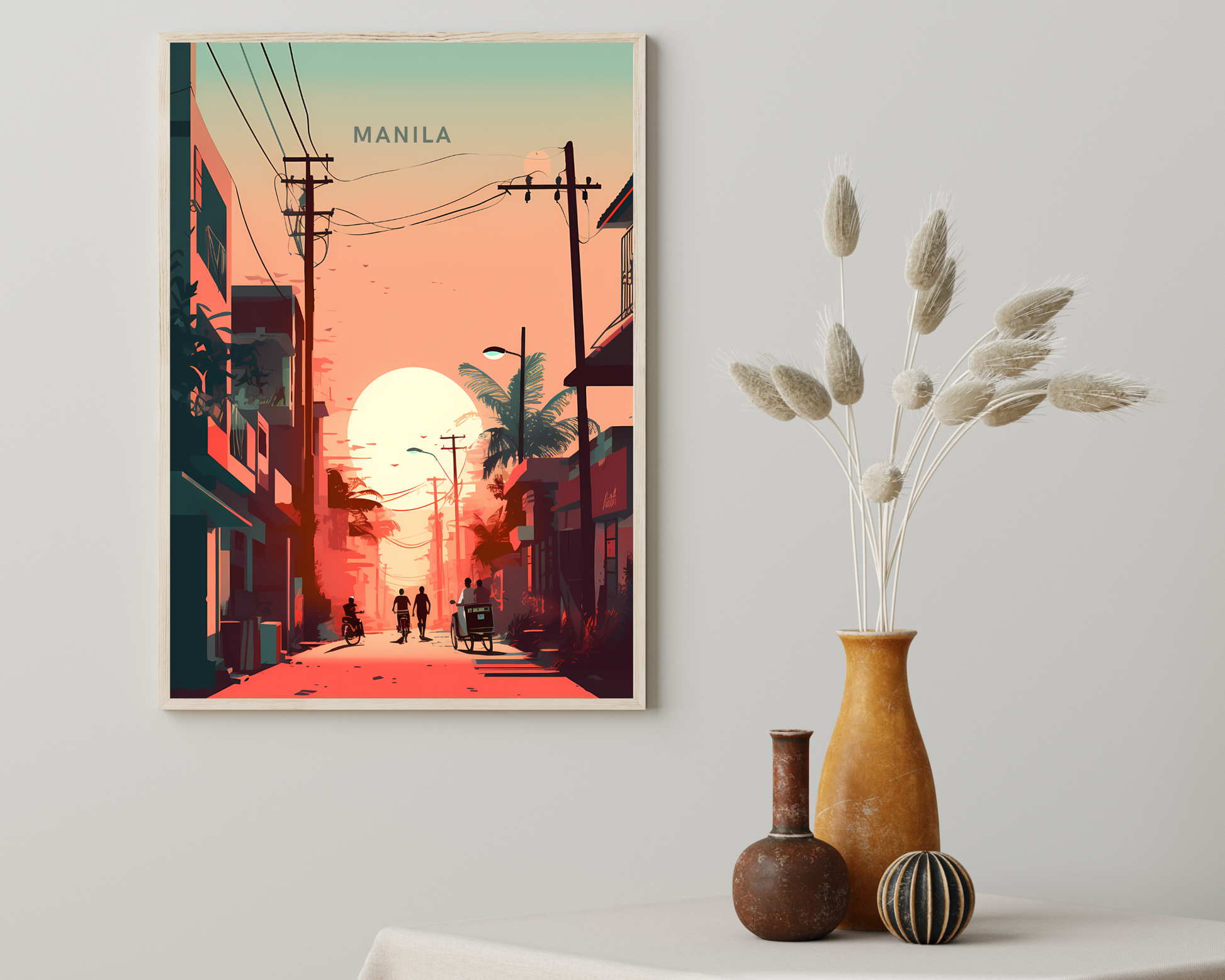 Manila Philippines Travel Poster Print - Pitchers Design