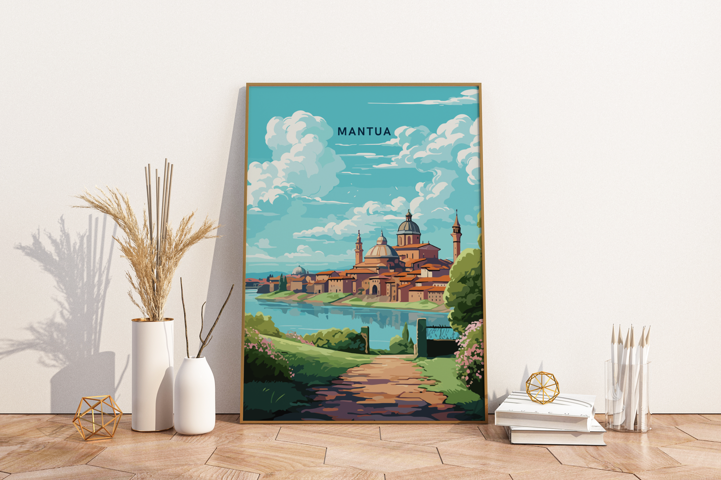 Mantua Italy Travel Print Poster - Pitchers Design