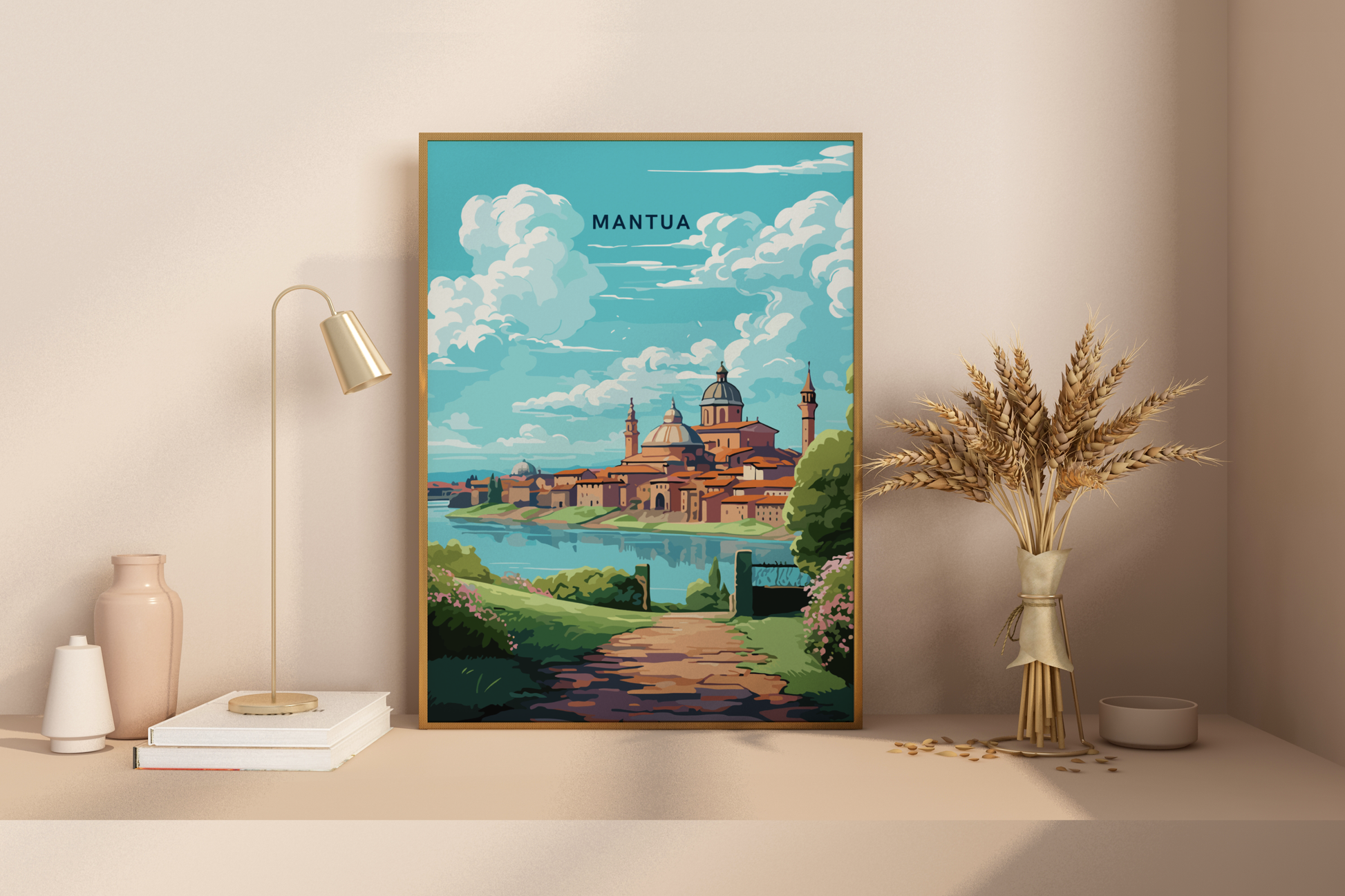 Mantua Italy Travel Print Poster - Pitchers Design