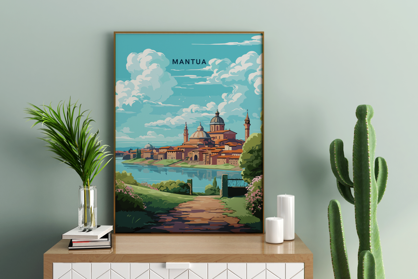 Mantua Italy Travel Print Poster - Pitchers Design