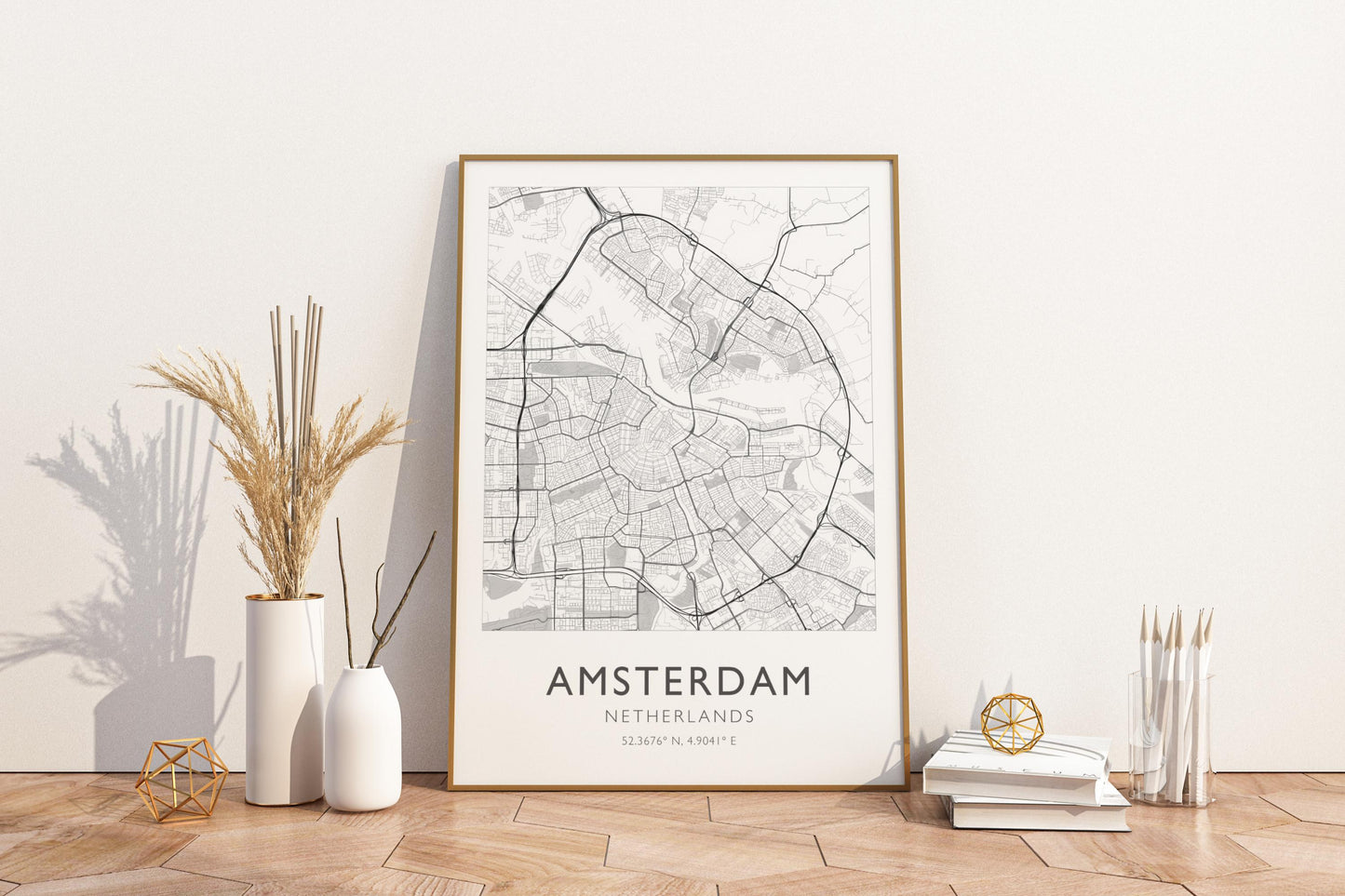 Amsterdam Netherlands City Map Print Poster