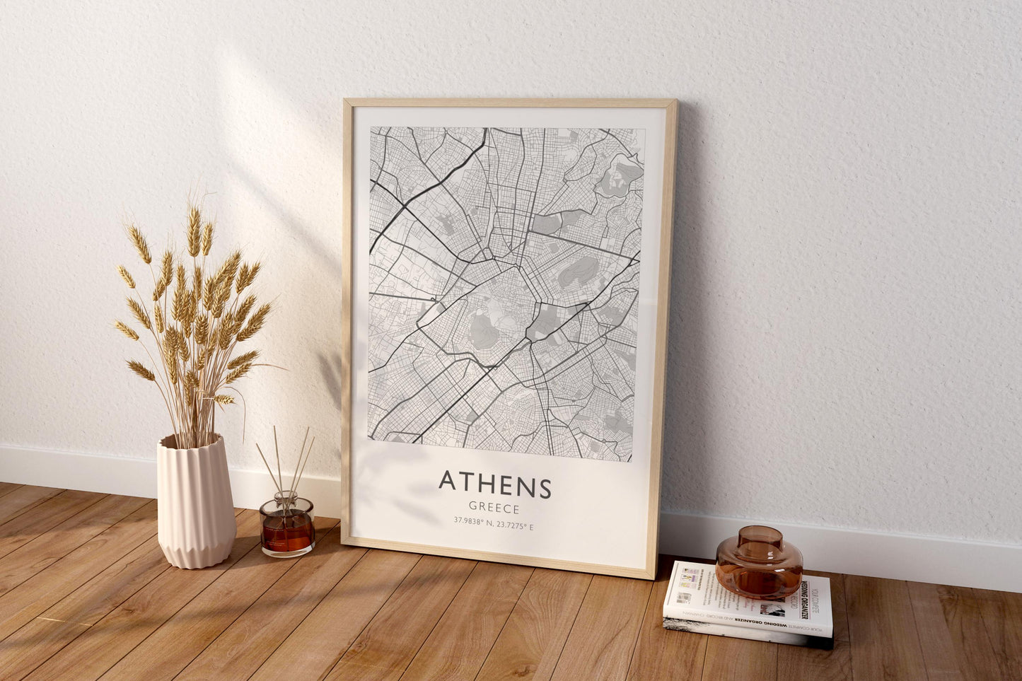 Athens Greece City Map Print Poster