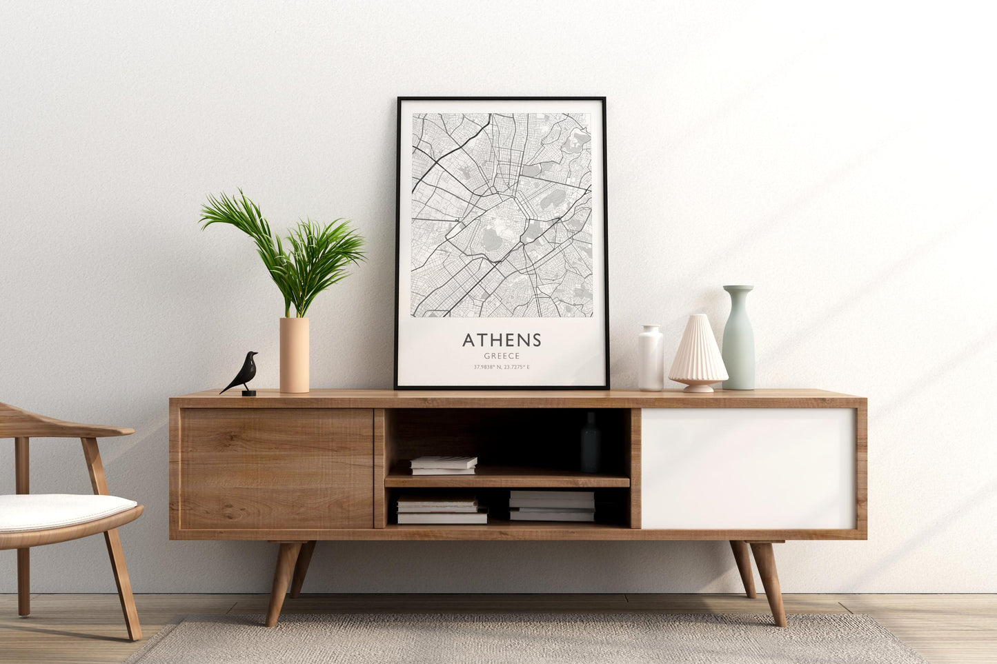 Athens Greece City Map Print Poster